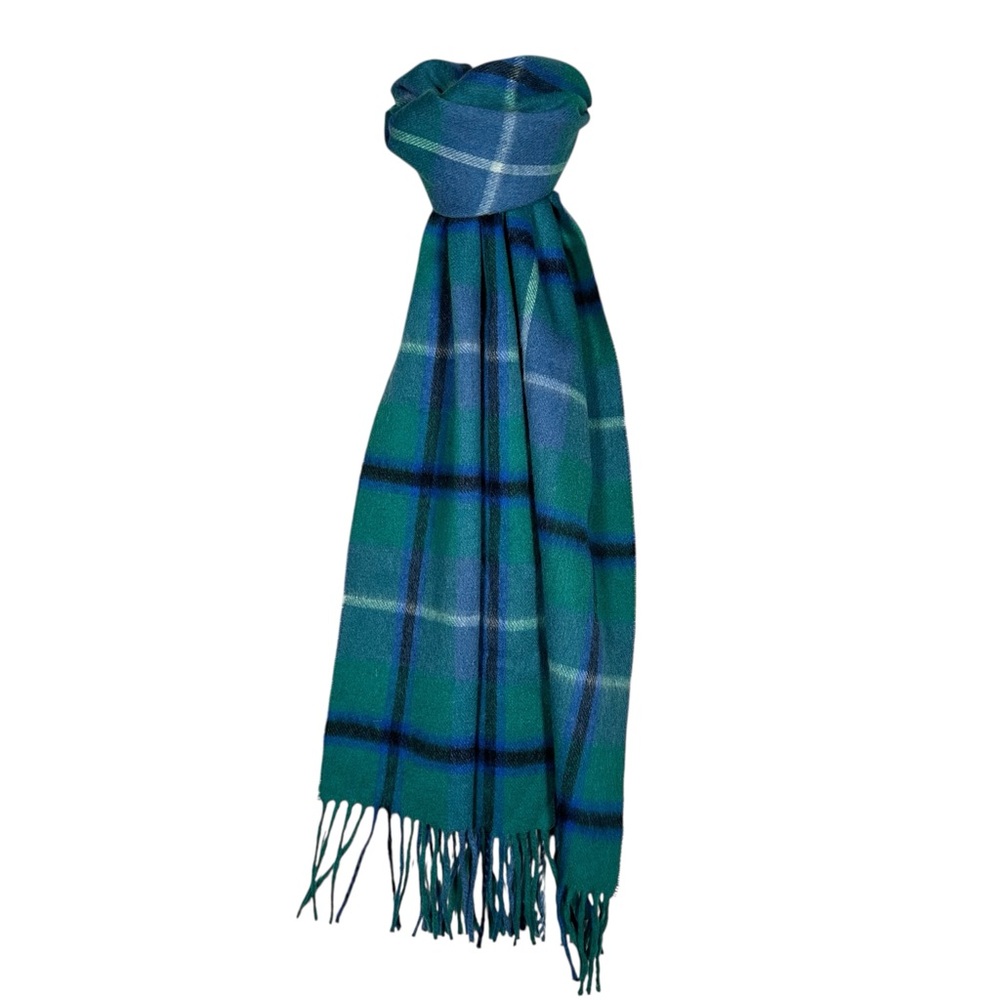 LOCHMERE Plaid Merino Wool & Cashmere Scarf - Picture 5 of 5